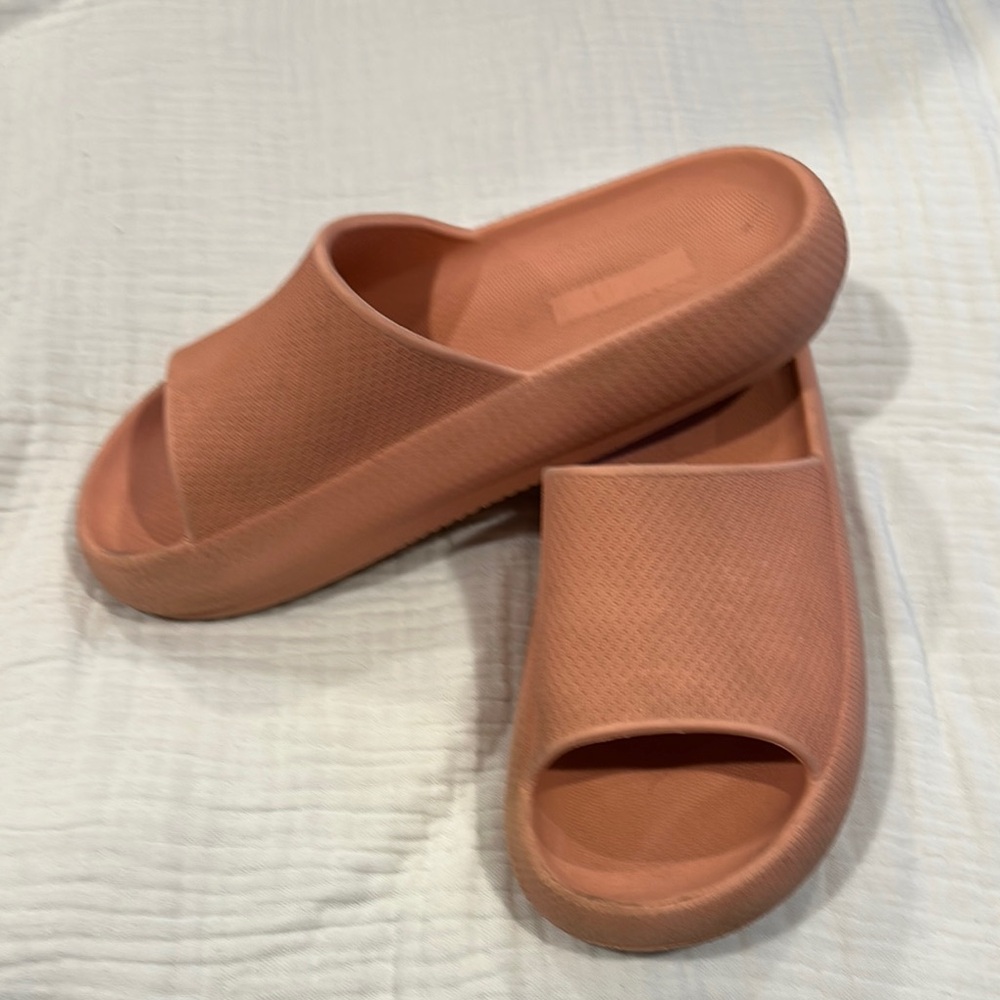 Stylish Peach Slide Sandals